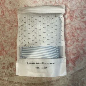 Ettitude Blue Striped New In Bag Bamboo Lyocell Luxury Lounge Pajama Pants WFH